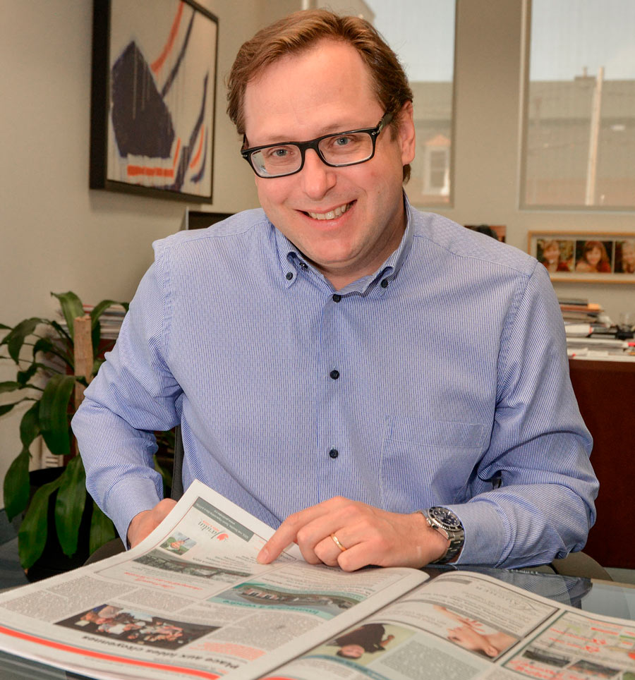 Benoit Chartier, éditeur de DBC Communications et du Courrier de Saint-Hyacinthe ainsi que président d’Hebdos Québec. Photothèque | Le Courrier ©