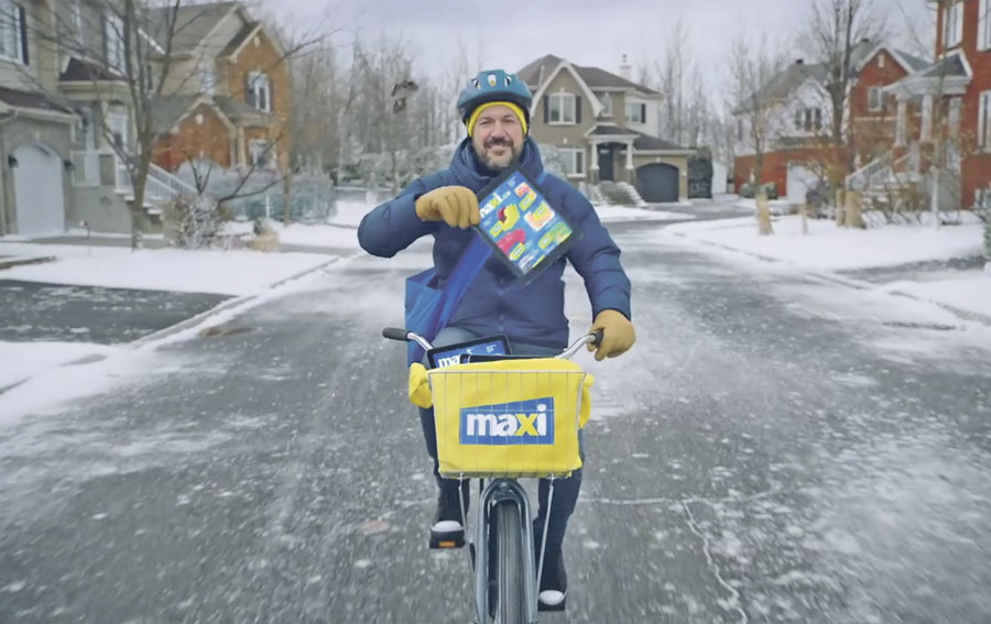 La plus récente publicité de Maxi fait la promotion de sa circulaire en ligne. Photo capture d’écran
