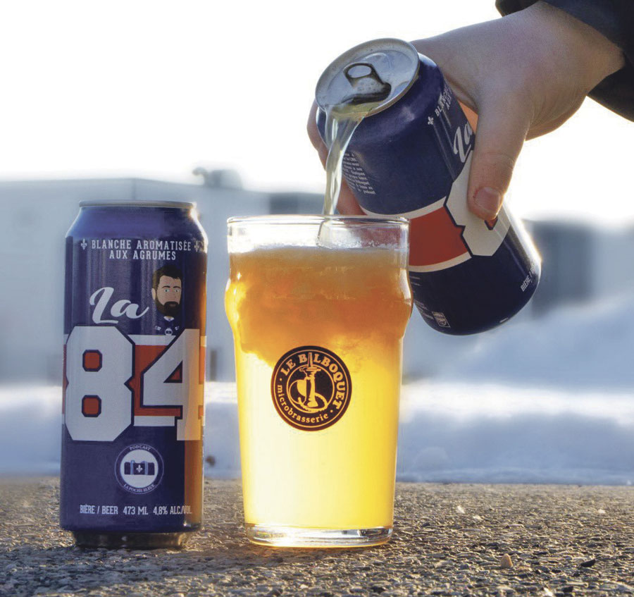 La bière 84, issue d’un partenariat entre Le Bilboquet et La Poche bleue, est disponible dans plus de 300 points de vente. Photo gracieuseté