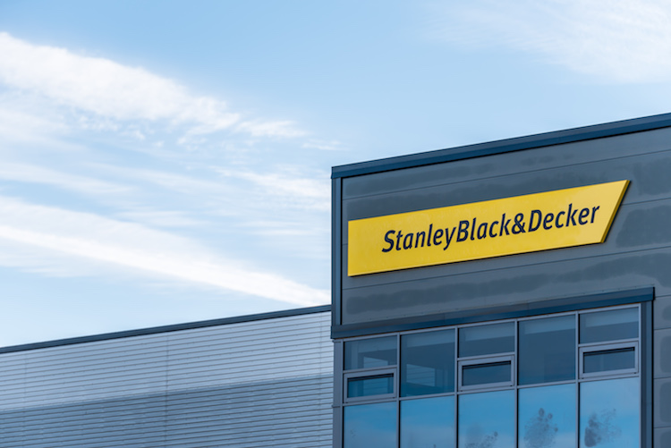 Northampton UK December 09, 2017: Stanley Black And Decker Builders Merchant logo sign in Brackmills Industrial Estate.