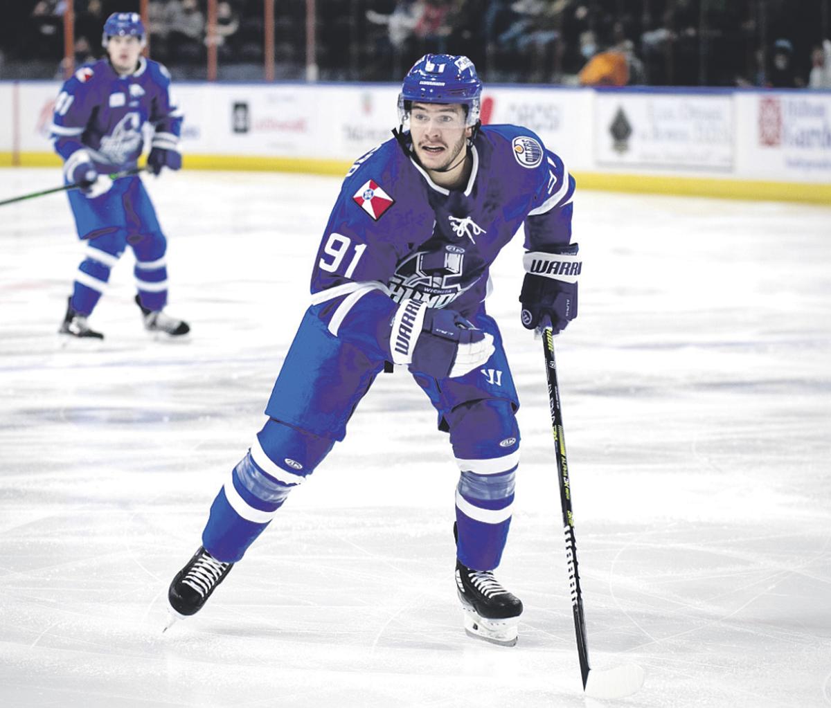 À sa première saison avec le Thunder de Wichita, Anthony Beauregard s’est imposé offensivement en étant le meilleur passeur et le deuxième meilleur pointeur de la ECHL. Photo Wichita Thunder