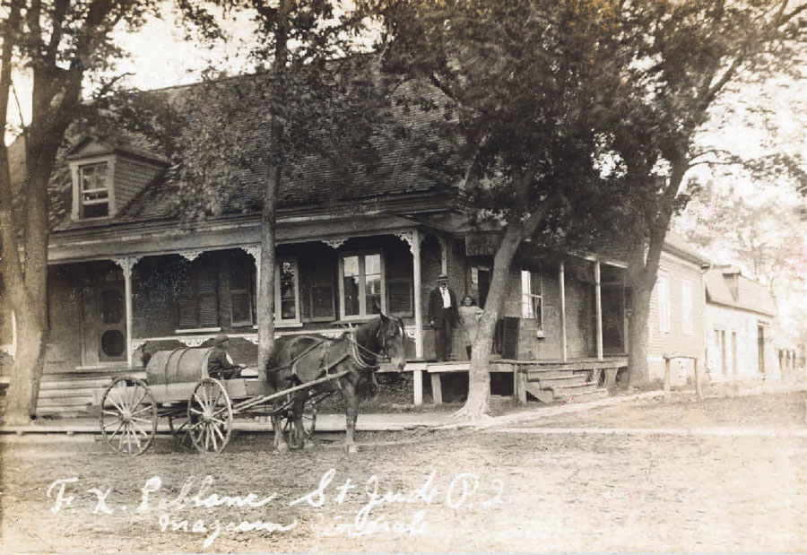 Magasin général François-Xavier-Leblanc à Saint-Jude, vers 1915. Photo Collection Centre d’histoire de Saint-Hyacinthe, Fonds CH06