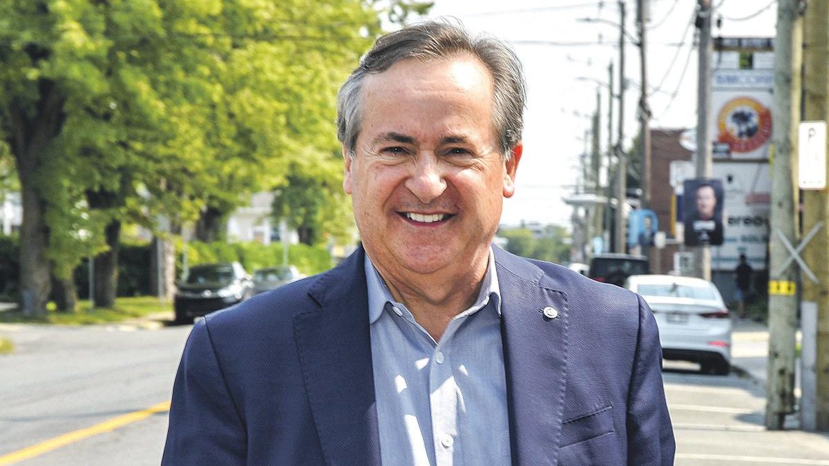 Le candidat du Parti conservateur dans Saint-Hyacinthe–Bagot, André Lepage. Photo François Larivière | Le Courrier ©