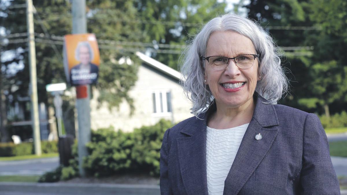 La candidate du NPD, Brigitte Sansoucy. Photo Robert Gosselin | Le Courrier ©