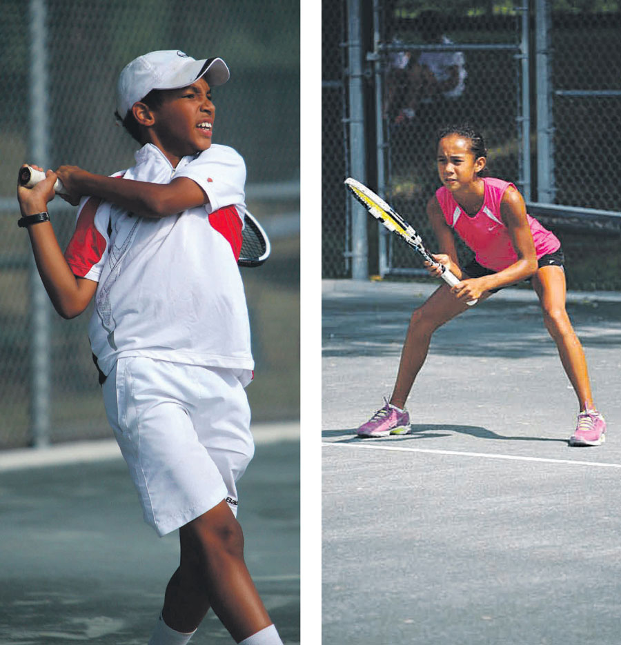 Félix Auger-Aliassime et Leylah Annie Fernandez, qui sont aujourd’hui en demi-finale du US Open, ont pu vivre l’une des premières expériences internationales de leur carrière à Saint-Hyacinthe en participant à la défunte Coupe LeBlanc. Photos André Debray