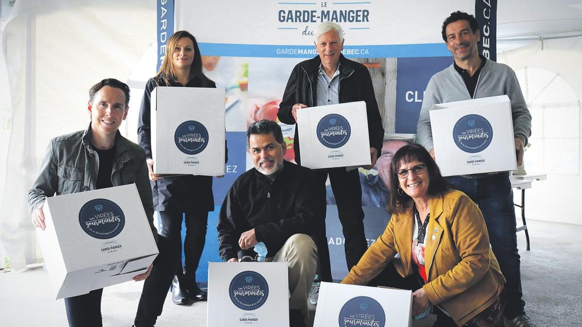 Plusieurs partenaires et entreprises participantes étaient présents sur le site enchanteur du Potager Mont-Rouge Halte Gourmande à Rougemont pour le lancement officiel des boîtes « Virées gourmandes de la Montérégie ». Photo gracieuseté