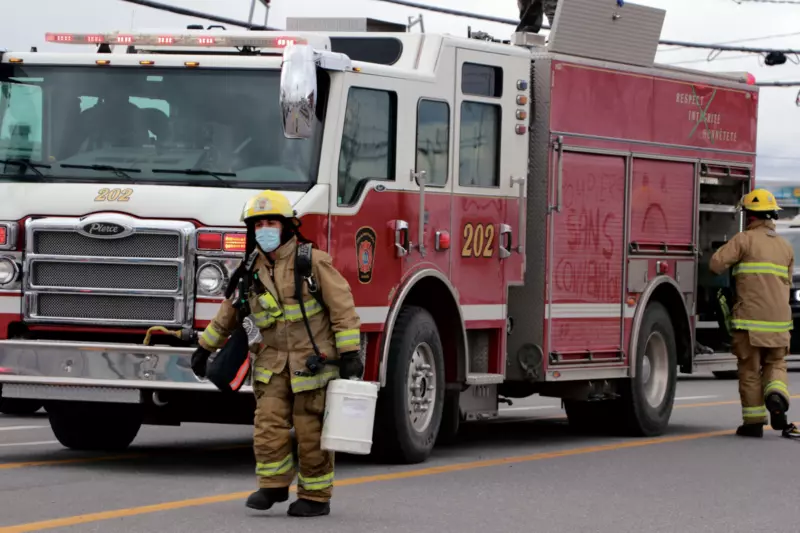Les pompiers de la Ville de Saint-Hyacinthe ont repris les moyens de pression depuis quelque temps. Photo Olivier Joyal