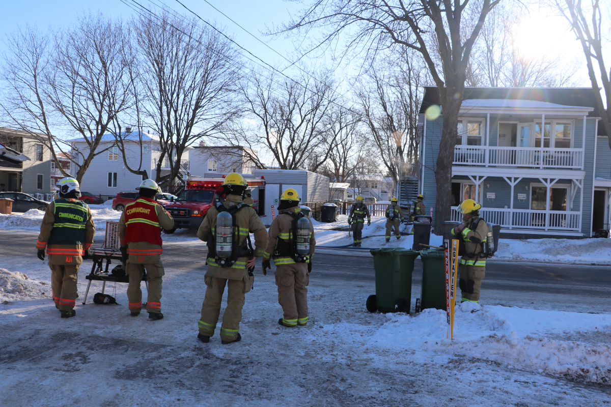 L’incendie de Saint-Hyacinthe. Photo Olivier Joyal