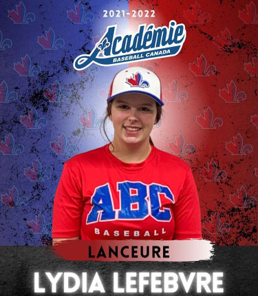 Déjà reconnue comme l’une des meilleures joueuses au Québec dans son groupe d’âge, Lydia Lefebvre fait partie de la toute première cohorte féminine créée par l’Académie de baseball du Canada. Photo gracieuseté