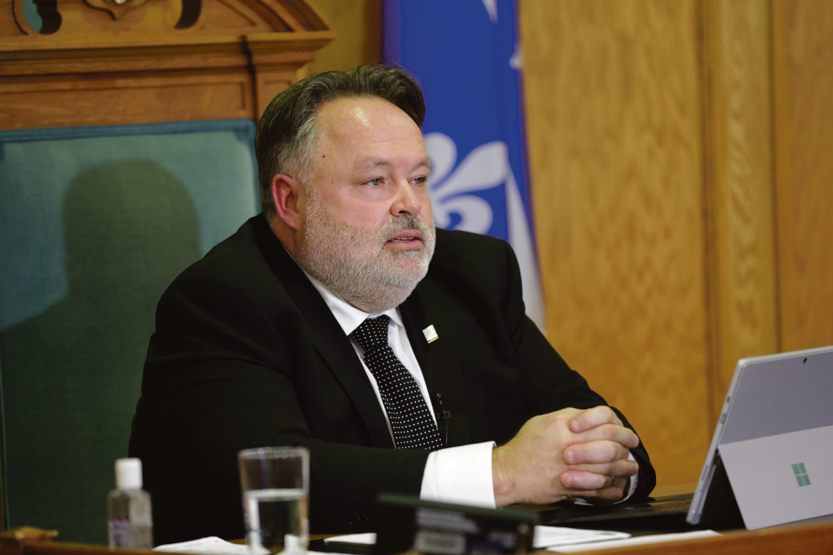 Le maire de Saint-Hyacinthe, André Beauregard, a dévoilé les premiers détails du budget participatif 2022. Photothèque | Le Courrier ©