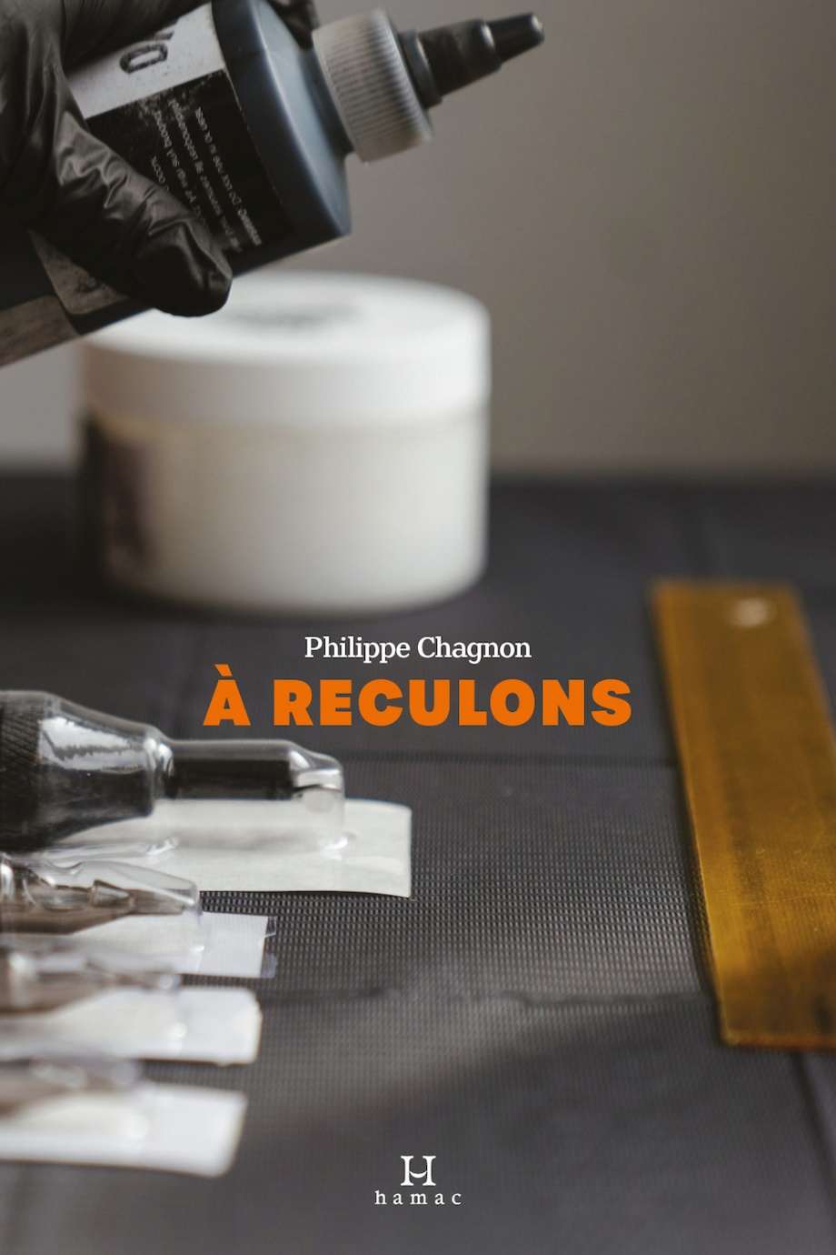 À reculons est le troisième roman écrit par l’auteur maskoutain Philippe Chagnon, qui a également signé L’essoreuse à salade et Le pourboire.
