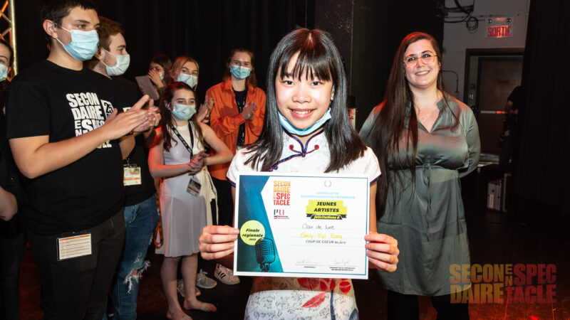 Émily-Yiyi Kong, du Collège Saint-Maurice, gagnante du prix Coup de cœur. Photo gracieuseté