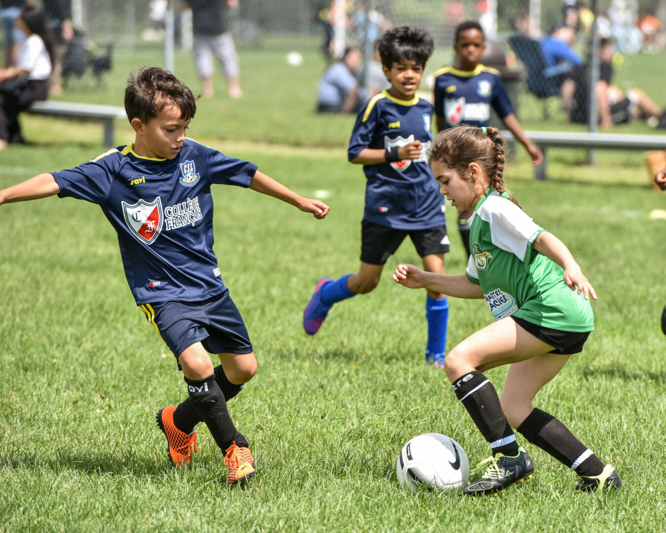 Le Festival Funiño a réuni plus de 200 joueurs de 7 et 8 ans, le 12 juin, à Saint-Hyacinthe. Photo François Larivière | Le Courrier ©