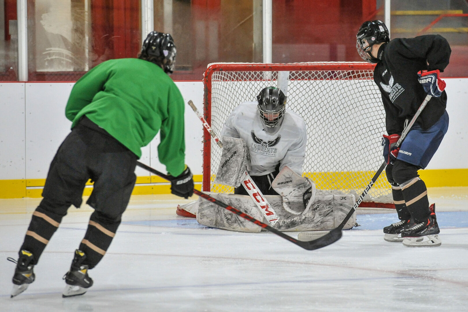 Pas moins de 20 nouveaux joueurs se sont greffés à l’équipe de hockey des Lauréats du Cégep de Saint-Hyacinthe cette saison. Photo François Larivière | Le Courrier ©