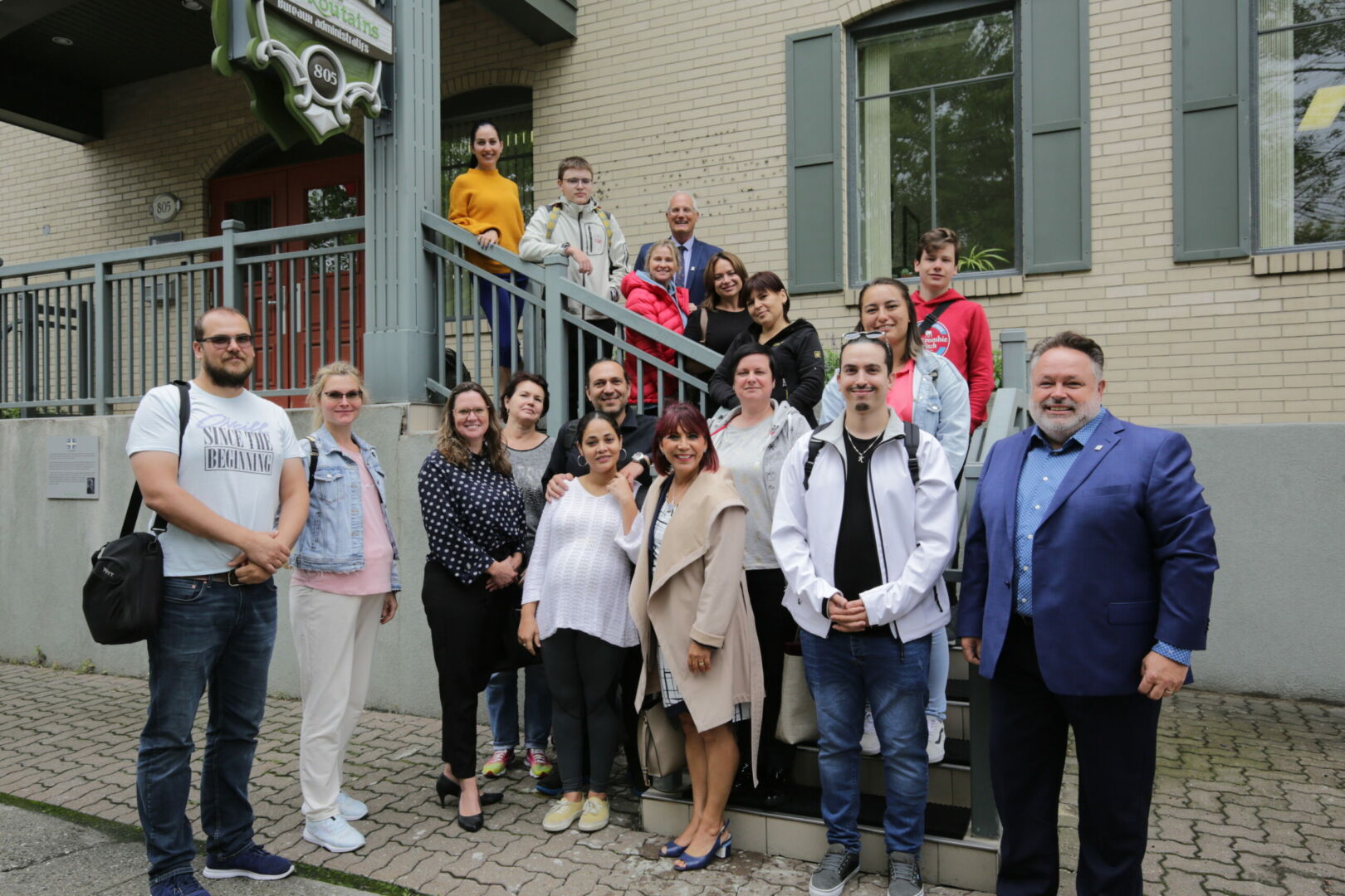 Des familles ukrainiennes ont visité Saint-Hyacinthe. Photo gracieuseté