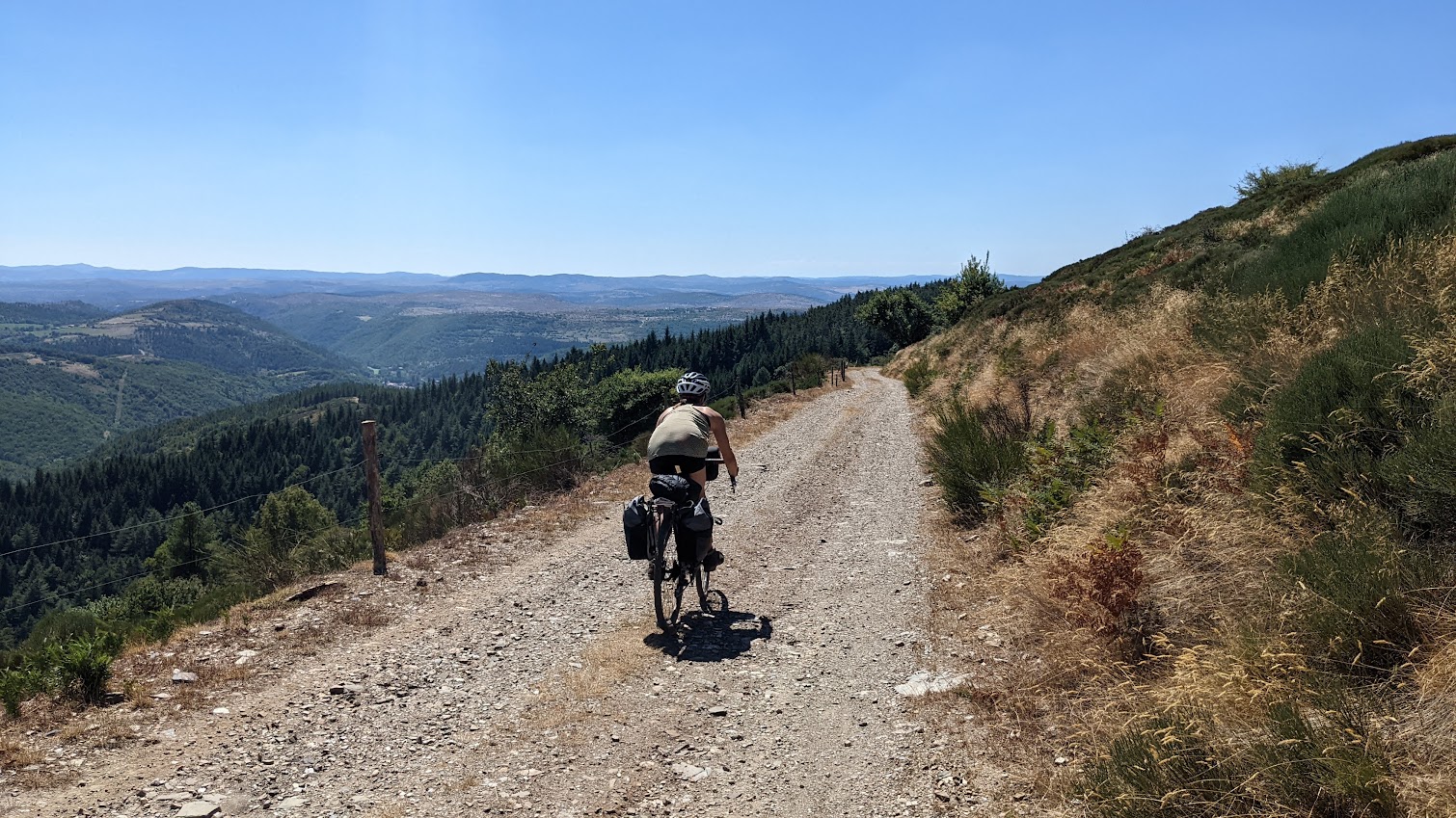 Anne-Catherine Pilon lors de son périple à vélo. Photo gracieuseté