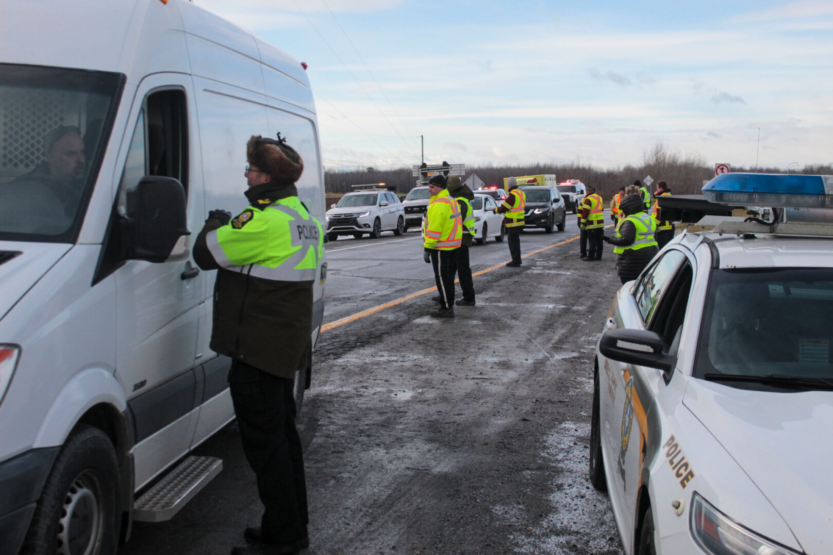 Opération de sensibilisation à la sécurité routière après une