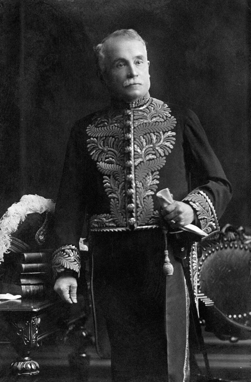 Sir François Langelier vers 1911. Photo Collection Centre d’histoire de Saint-Hyacinthe, CH085, B.J. Hébert