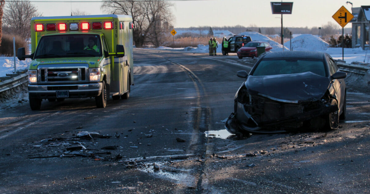 Fermeture de la route 116 est à la suite d’une collision