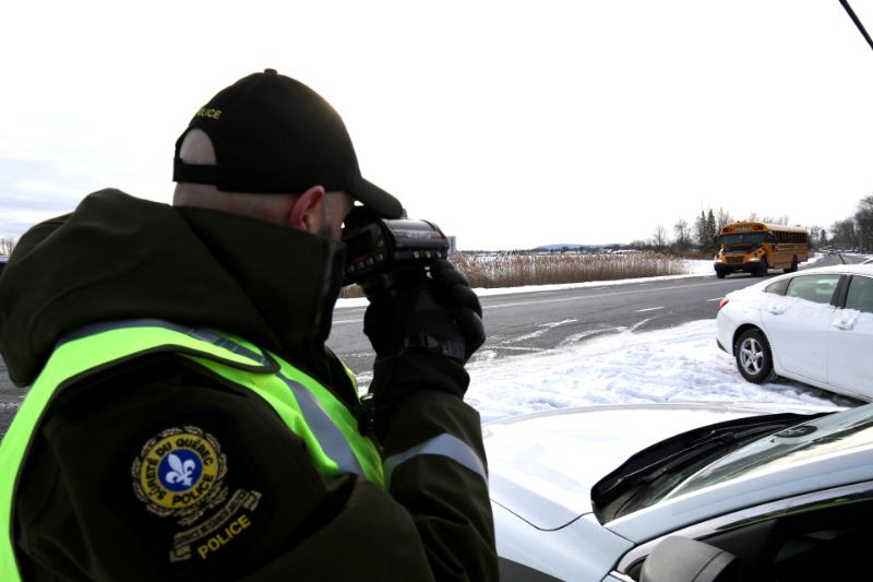 Les policiers de la Sûreté du Québec ont mis en place des moyens de pression dans le cadre de la négociation de leur convention collective. Photothèque | Le Courrier ©