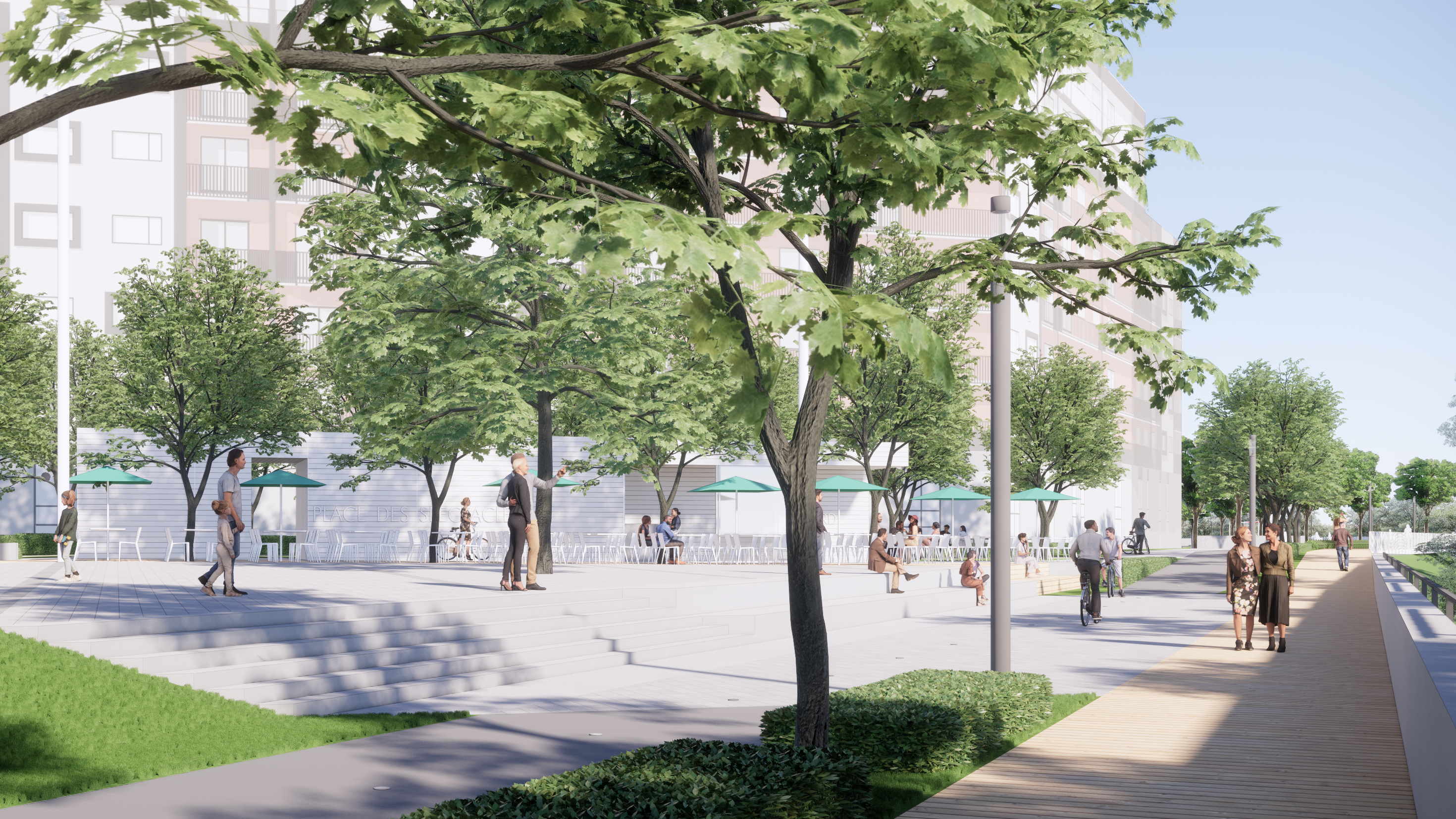 La place des spectacles est la première étape du projet de revitalisation de la promenade Gérard-Côté et elle devra attendre un an de plus. Photo gracieuseté