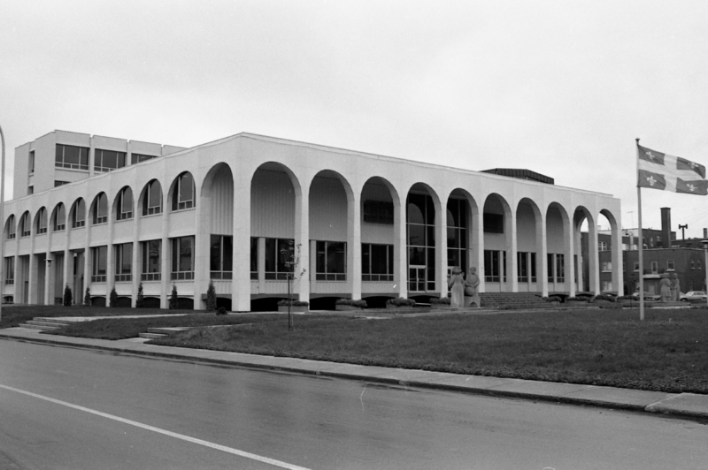 Le palais de justice de Saint-Hyacinthe en 1977. Photo Collection Centre d’histoire de Saint-Hyacinthe, CH548, Raymond Bélanger