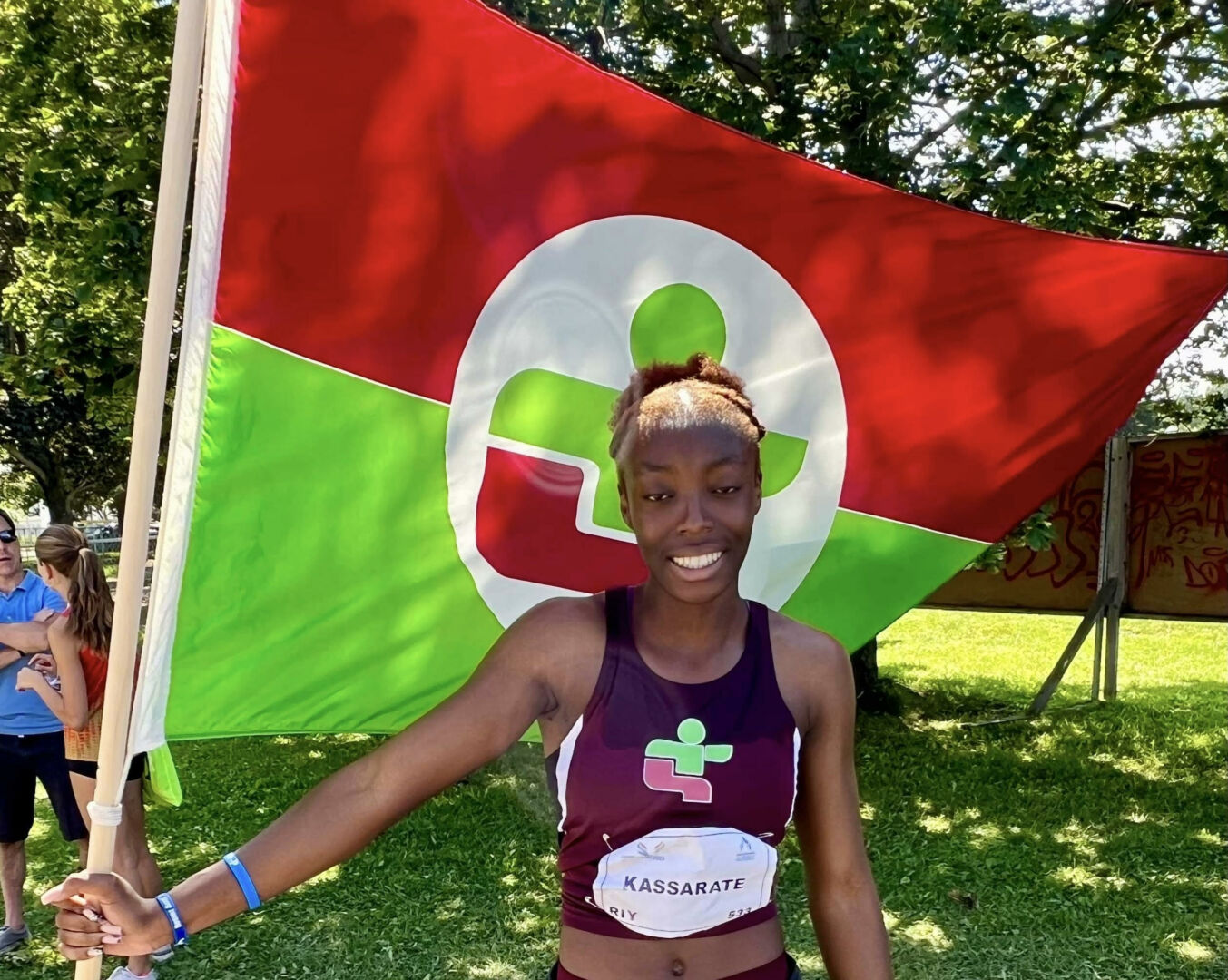 Sarah Kassarate Touchard est montée sur le podium à deux reprises sur la piste d’athlétisme. Photo Jeux du Québec - Richelieu-Yamaska