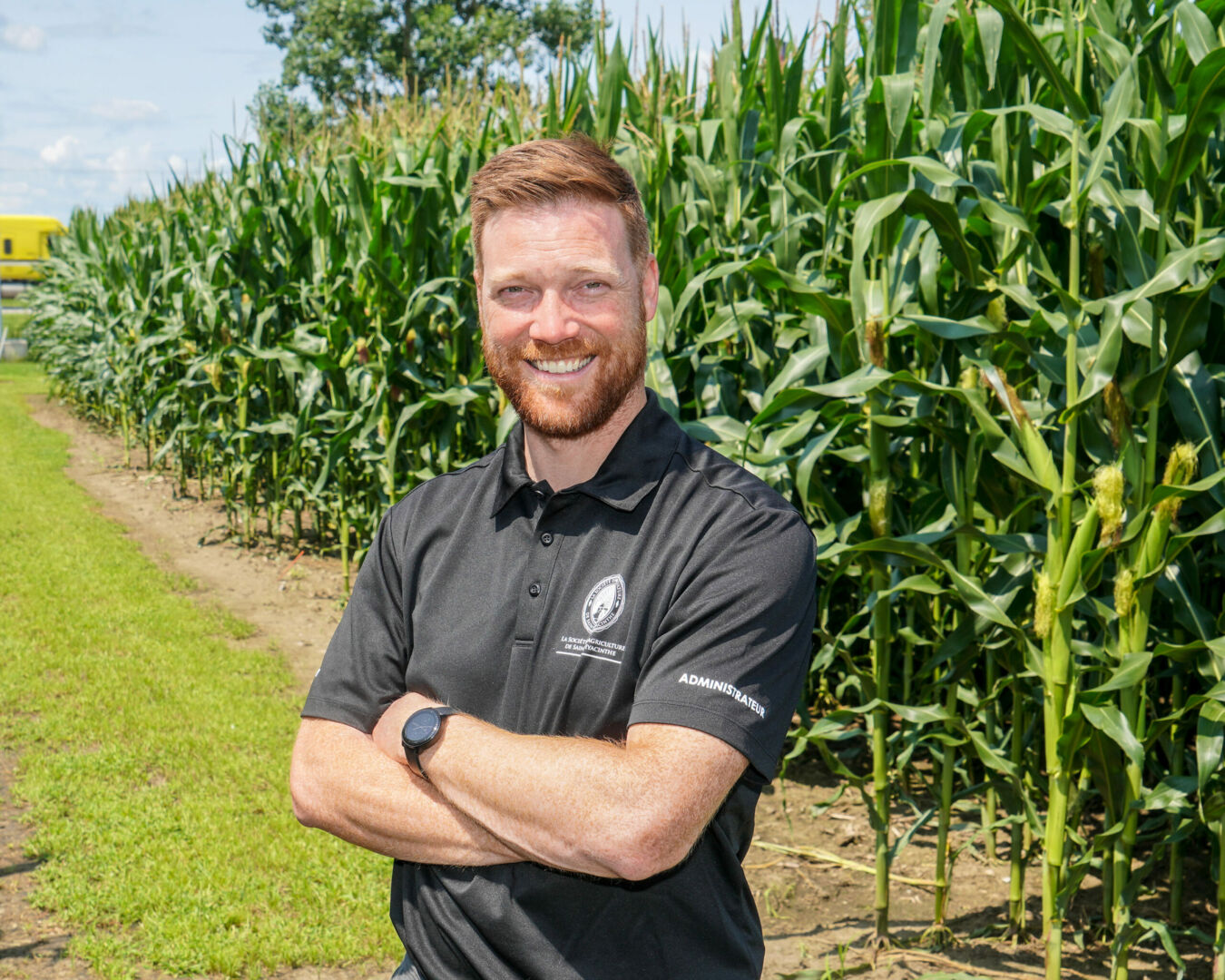 Le directeur général de GoXpo et de la Société d’agriculture de Saint-Hyacinthe, David Messier, attend avec impatience les visiteurs pour la 24e édition d’Expo-Champs du 29 au 31 août. Photo François Larivière | Le Courrier ©