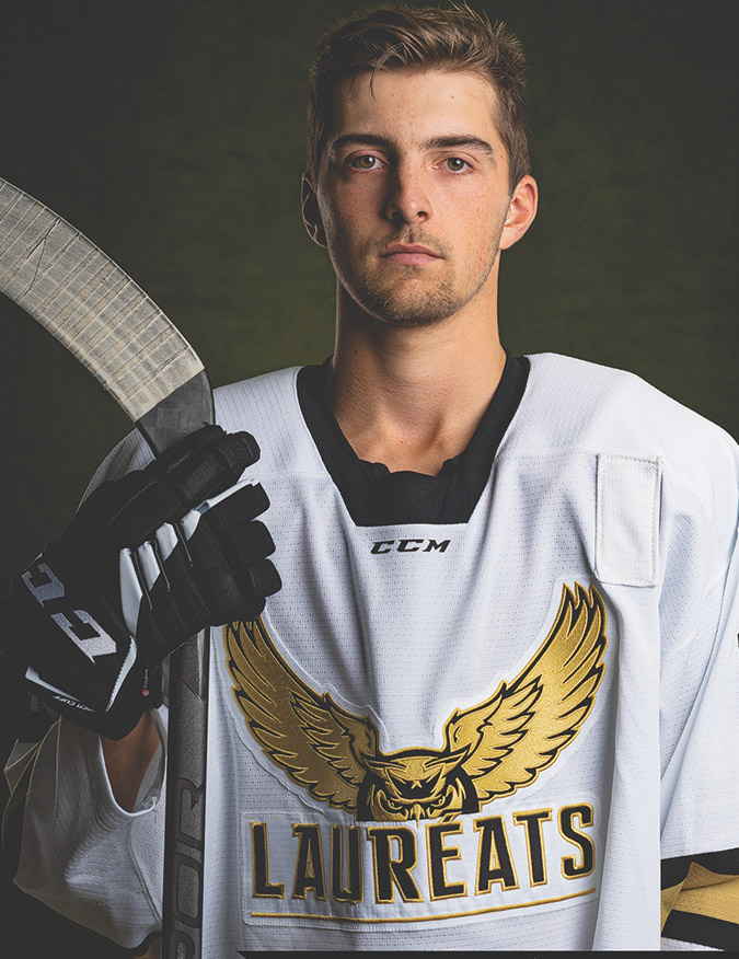 L’attaquant Kevin André Blanchette a inscrit deux buts dans une victoire de 4 à 1 des Lauréats, dimanche, au Stade L.-P.-Gaucher. Photothèque | Lauréats du Cégep de Saint-Hyacinthe