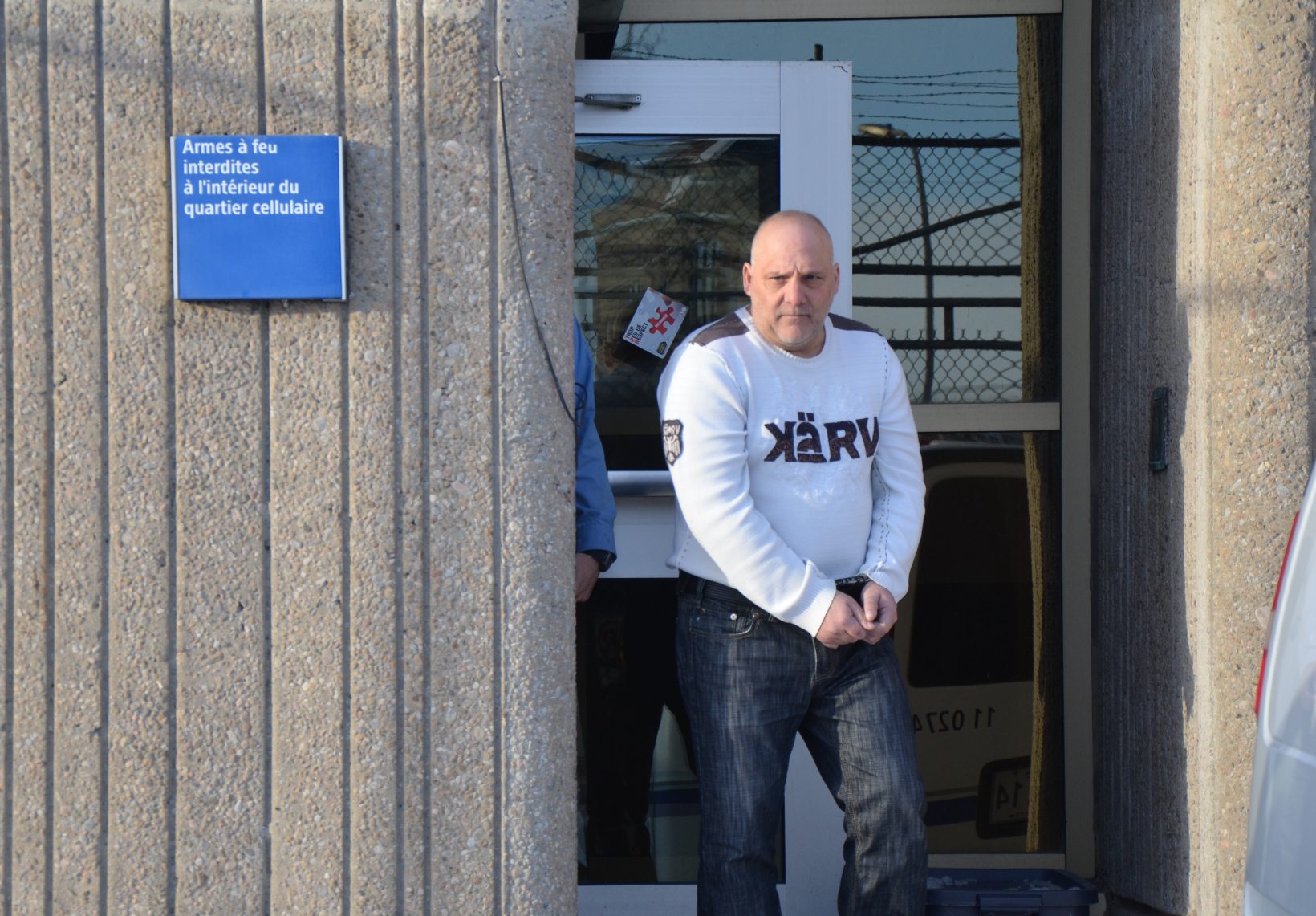 Stéphane Viens lors d’une précédente visite au palais de justice de Sorel-Tracy en 2017 où il avait écopé de 30 mois de prison pour vol et incendie. Photothèque | Les 2 rives ©