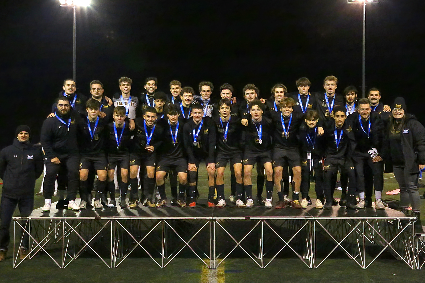 Le parcours des Lauréats en séries éliminatoires de la division 1 collégiale de soccer masculin s’est conclu avec une médaille d’argent inespérée, dimanche. Photo gracieuseté