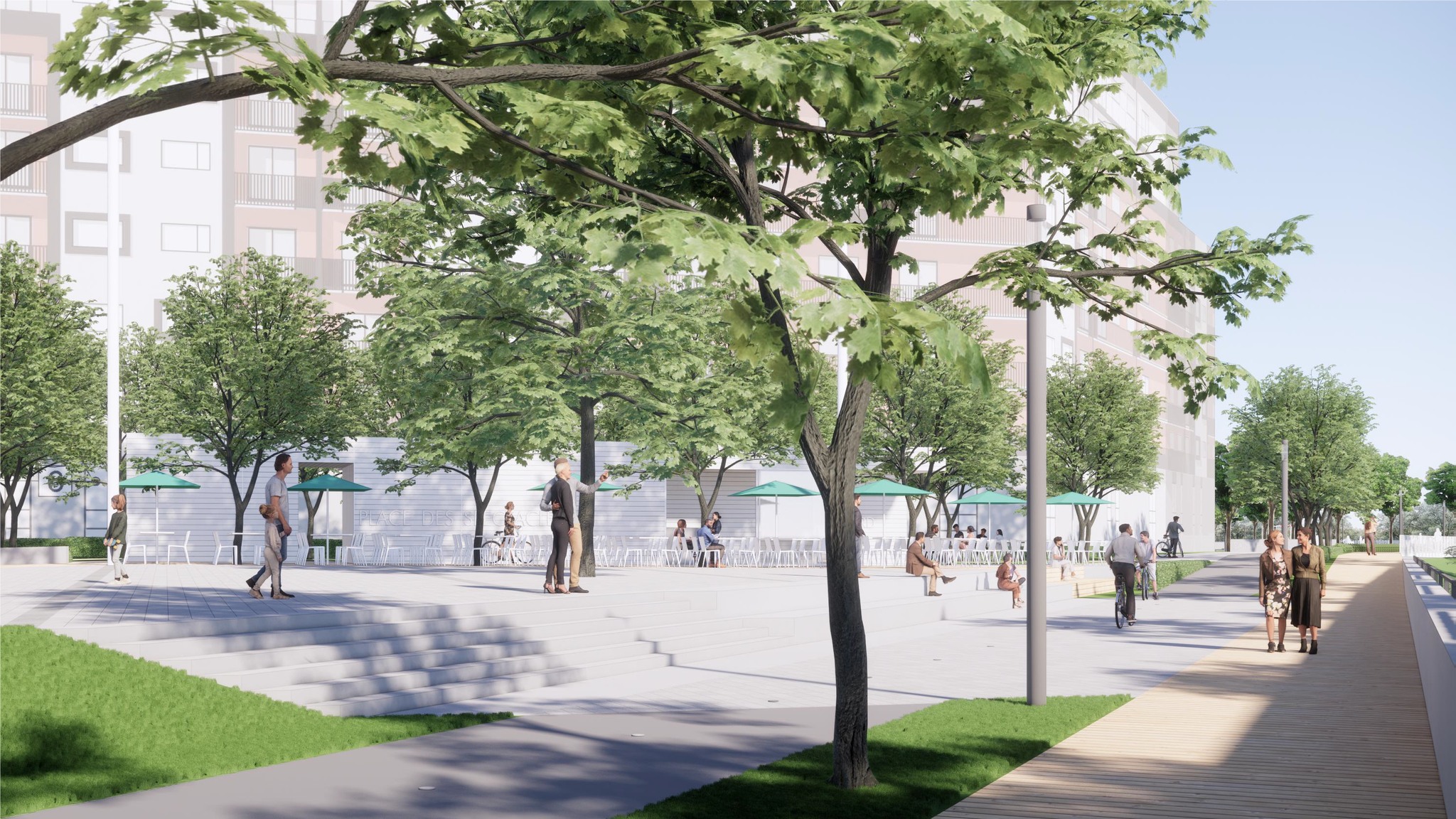 La construction de la place des spectacles est de nouveau reportée. Photo gracieuseté