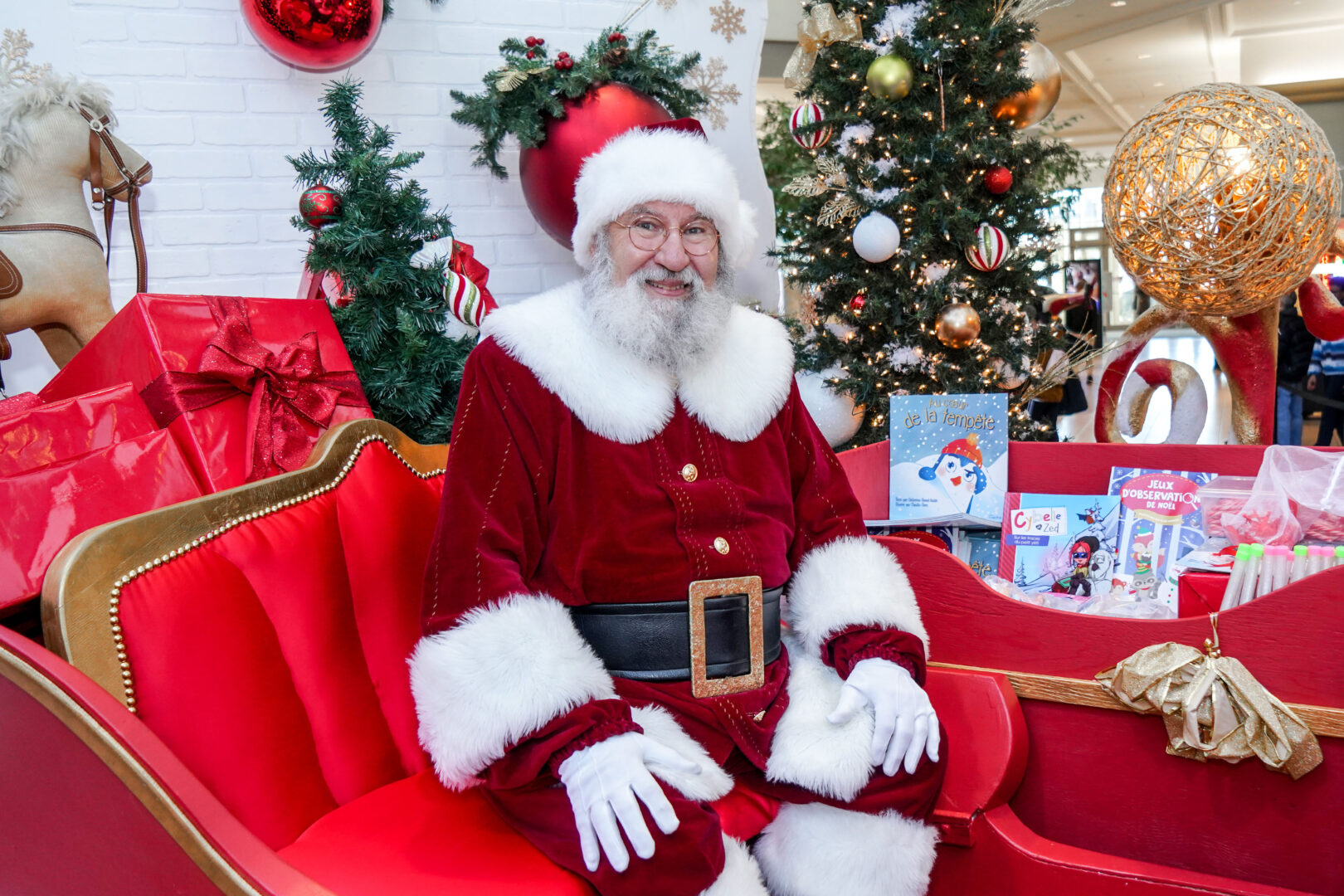 Le père Noël des Galeries St-Hyacinthe a pris une retraite bien méritée. Photo François Larivière | Le Courrier ©