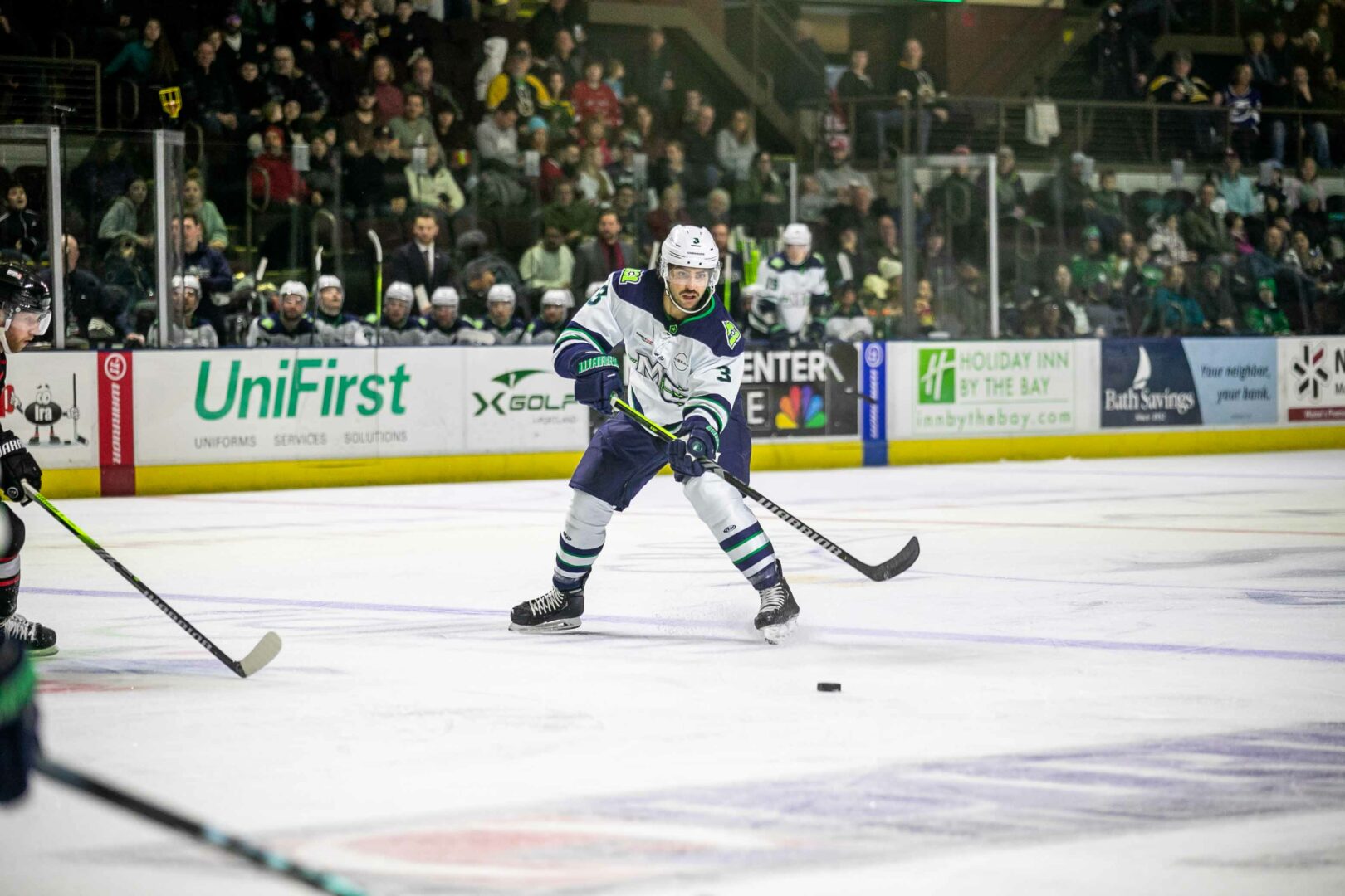 Le défenseur Gabriel Chicoine, de Saint-Dominique. Photo Mike Hopey / Maine Mariners