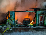 Un garage ravagé par les flammes à Saint-Liboire