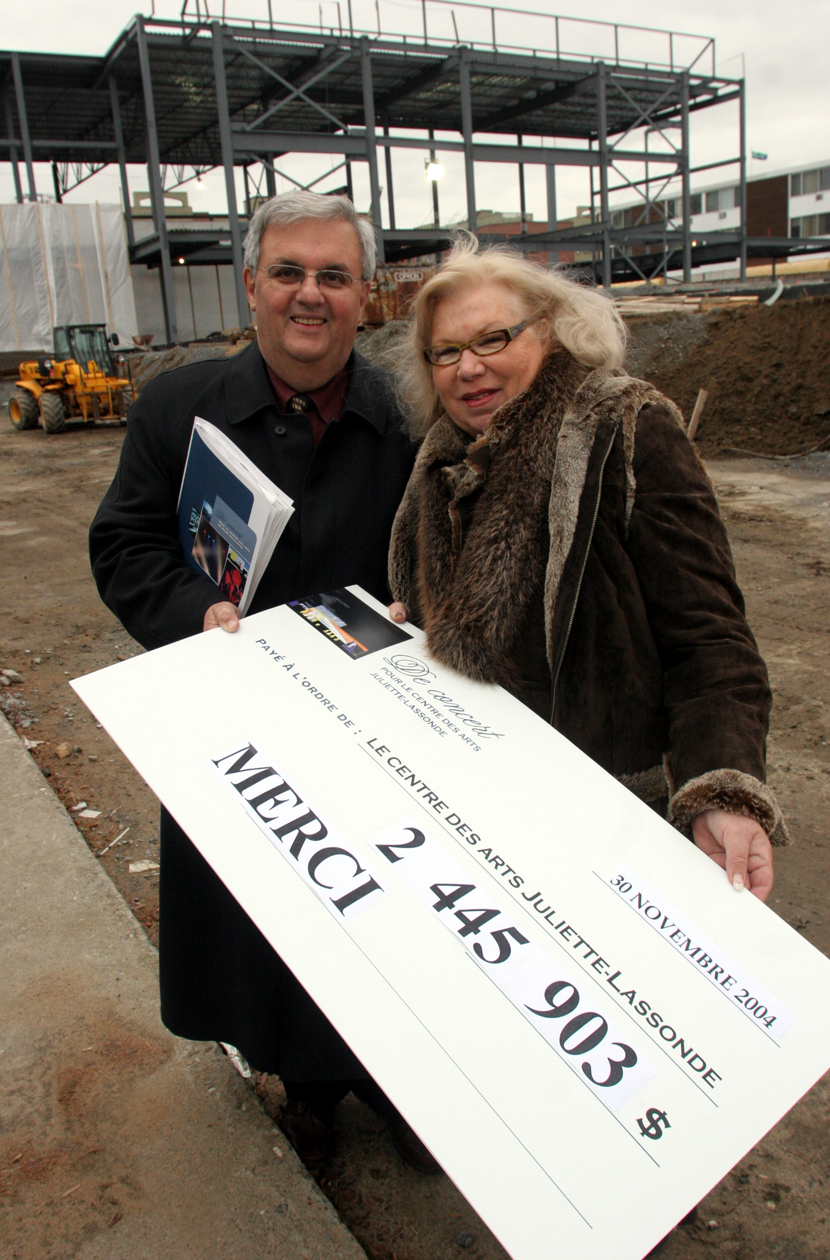 Fervente alliée du milieu des arts et elle-même artiste, Lucie Marquette avait coprésidé la campagne de financement lors de la construction du Centre des arts Juliette-Lassonde avec son mari, André H. Gagnon. Photothèque | Le Courrier ©