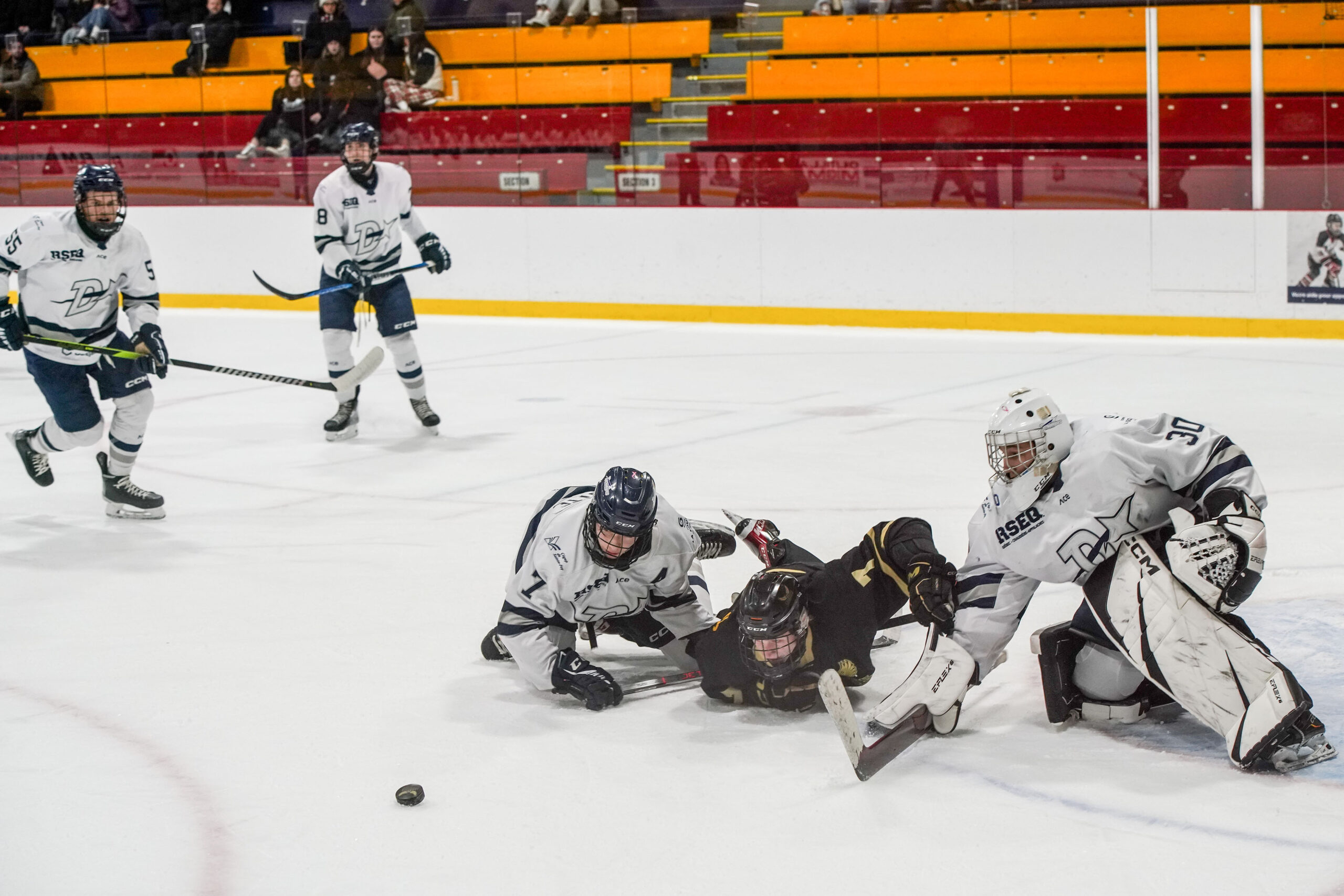 Les Lauréats ont trébuché face aux Dynamiques du Cégep de Sainte-Foy à leur retour au jeu après une pause d’un mois et demi au calendrier. Photo François Larivière | Le Courrier ©