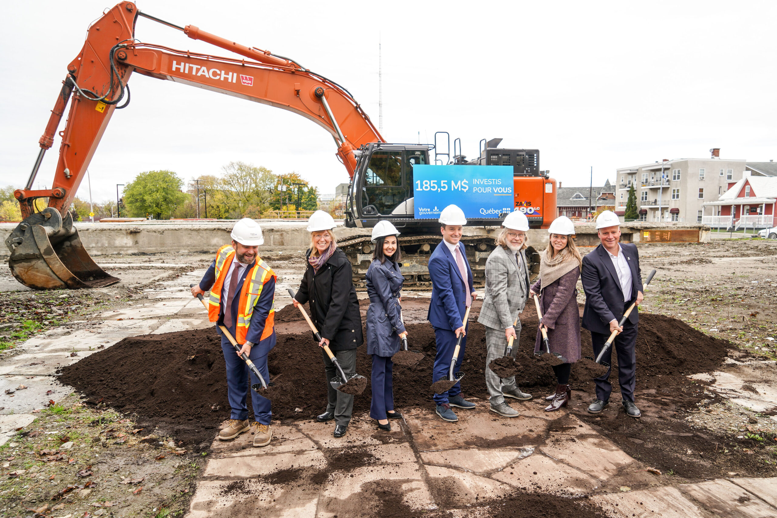 La construction du palais de justice de Saint-Hyacinthe est le plus important chantier lancé en 2023 à Saint-Hyacinthe. Photothèque | Le Courrier ©