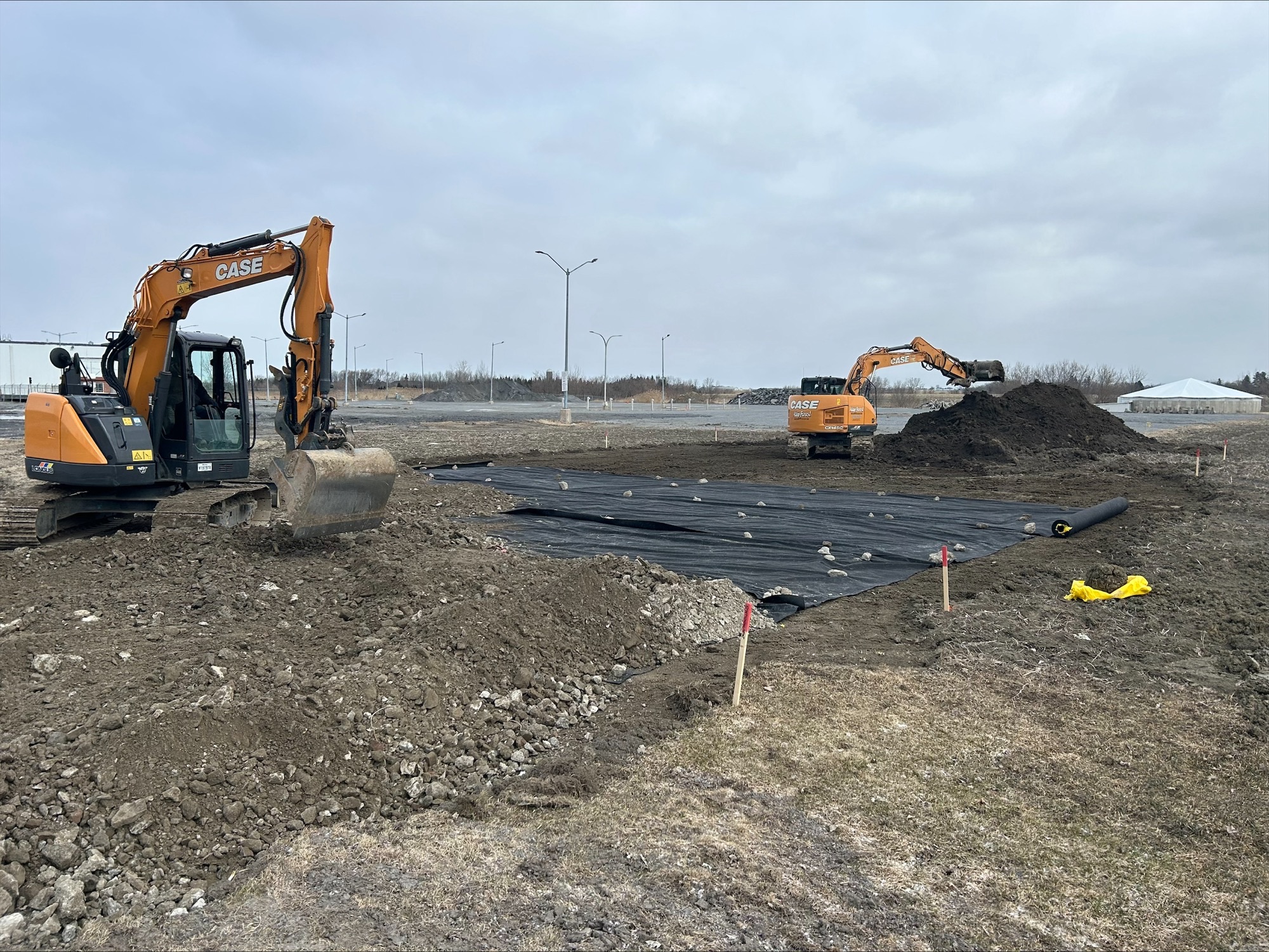 La construction a débuté cette semaine et la structure devrait apparaître au retour du congé pascal. Photo gracieuseté