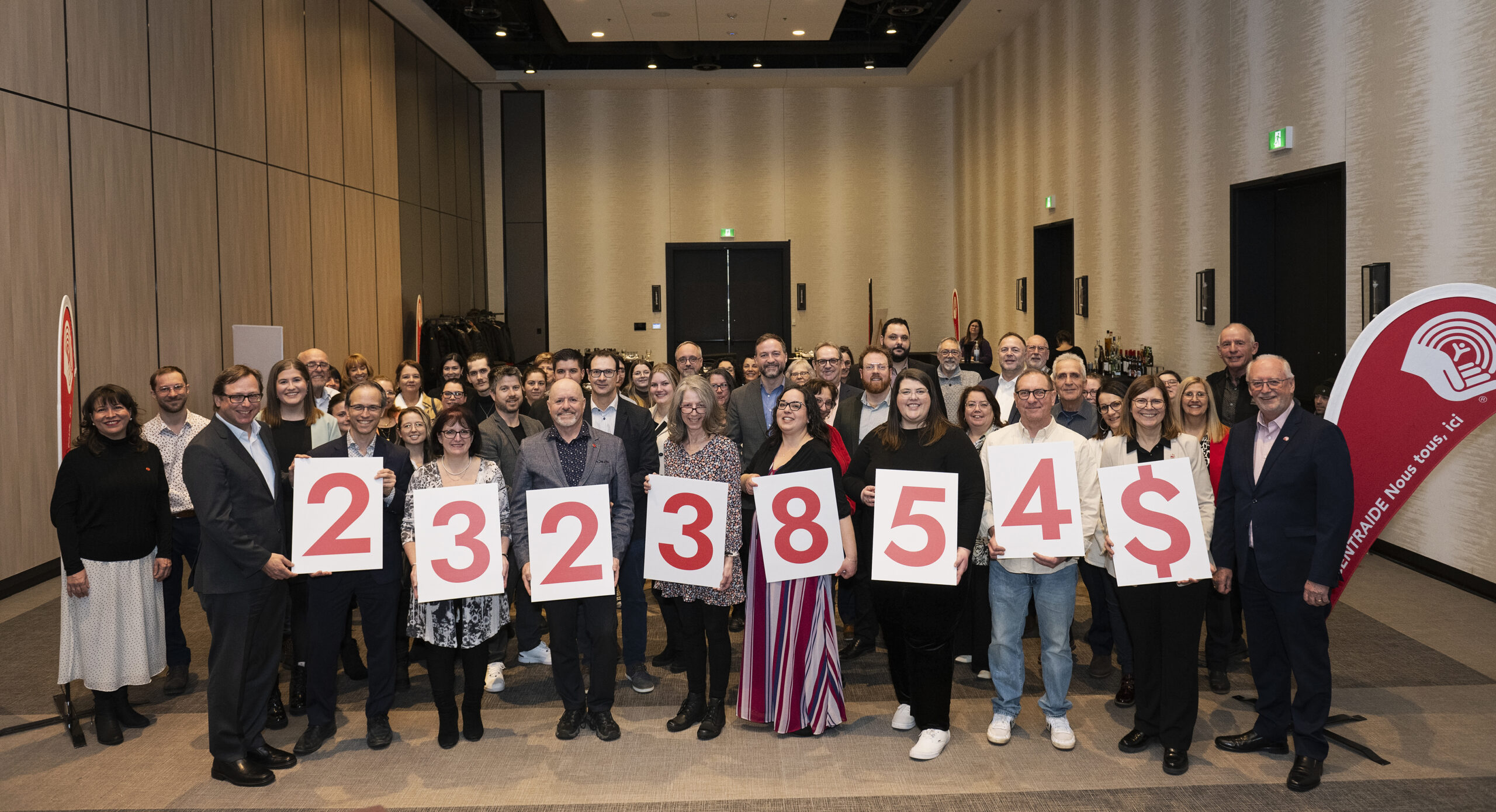 La campagne annuelle 2023 de Centraide Richelieu-Yamaska a permis d’amasser un montant record de 2 323 854 $. Photo La Rivest - Créatrice d’image