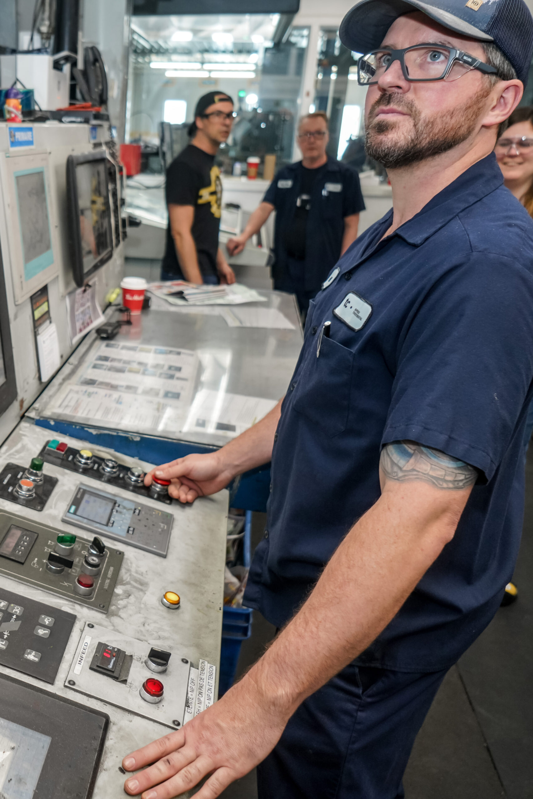 Louis Bienvenue a procédé à l’arrêt définitif des presses de l’imprimerie de Saint-Hyacinthe le 20 avril. Photo François Larivière | Le Courrier ©