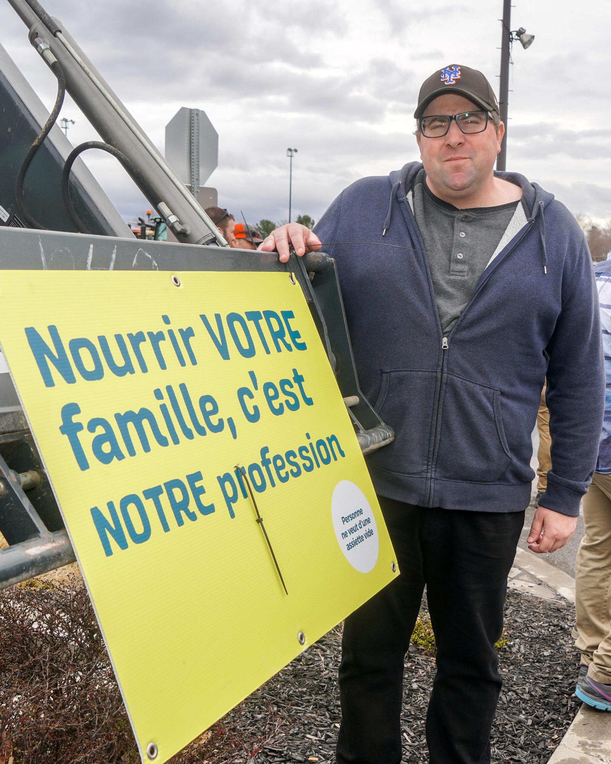 Le président de la Fédération de l’UPA de la Montérégie, Jérémie Letellier, a affirmé qu’une telle manifestation ne serait que le début si rien ne bougeait. Photo François Larivière | Le Courrier ©