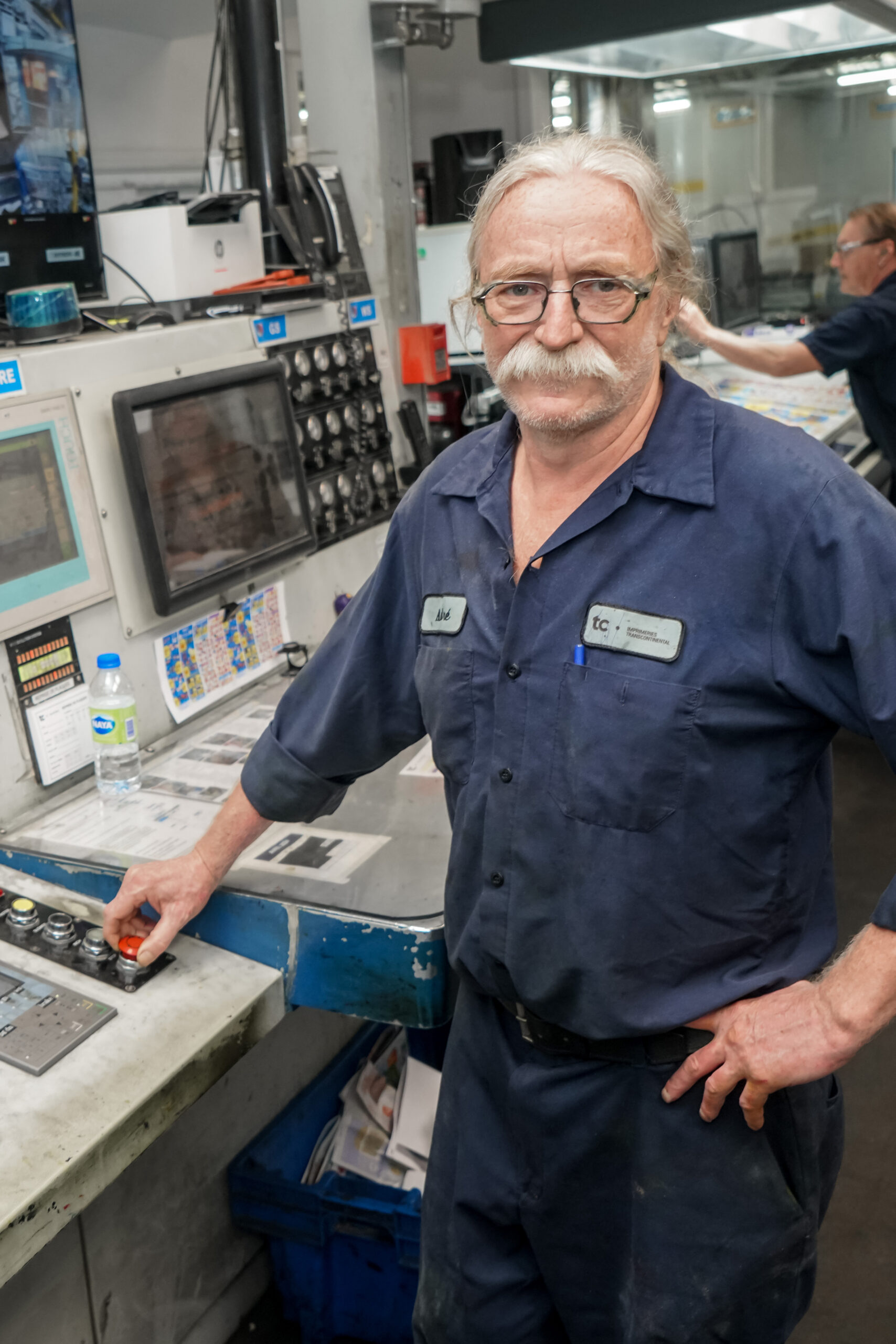 Doyen des employés en termes d’ancienneté, André Beaudoin cumulait 43 ans de service. Photo François Larivière | Le Courrier ©