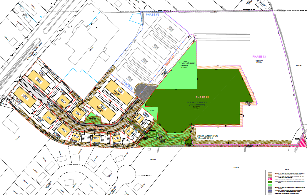 Le plan du projet W.-Laurier qui sera construit à la limite entre Saint-Hyacinthe et Sainte-Marie-Madeleine. Photo gracieuseté