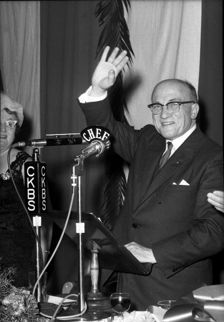 René Saint-Pierre en 1961. Photo Centre d’histoire de Saint-Hyacinthe, Fonds CH548 Raymond Bélanger, photographe