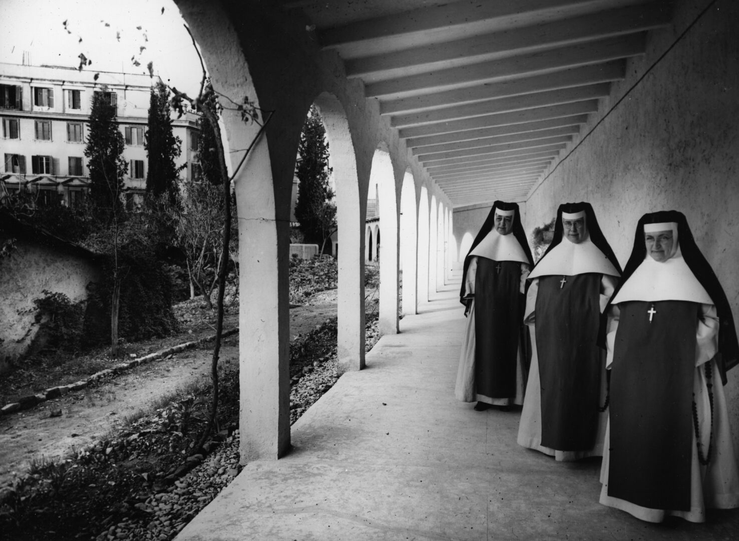 Adoratrices du Précieux-Sang au monastère romain, vers 1960. Photo collection du Centre d’histoire, DR005, fonds Adoratrices du Précieux-Sang