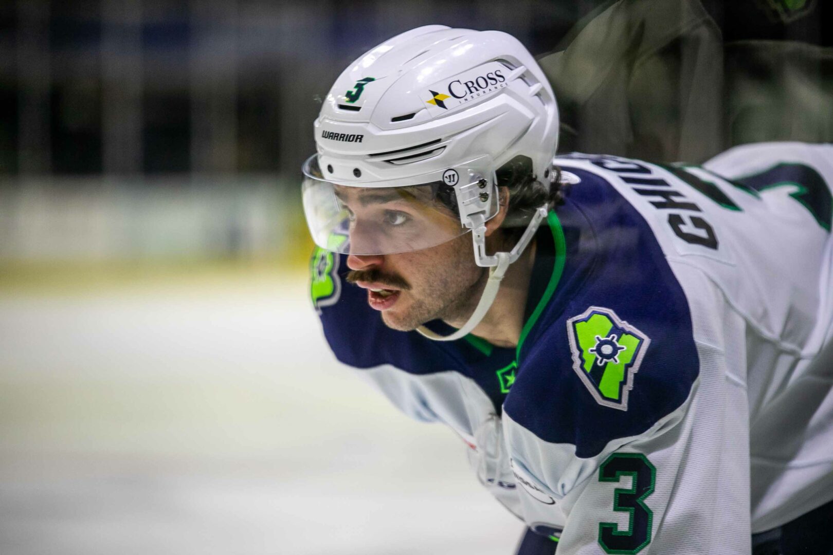 Gabriel Chicoine. Photo Mike Hopey/Maine Mariners