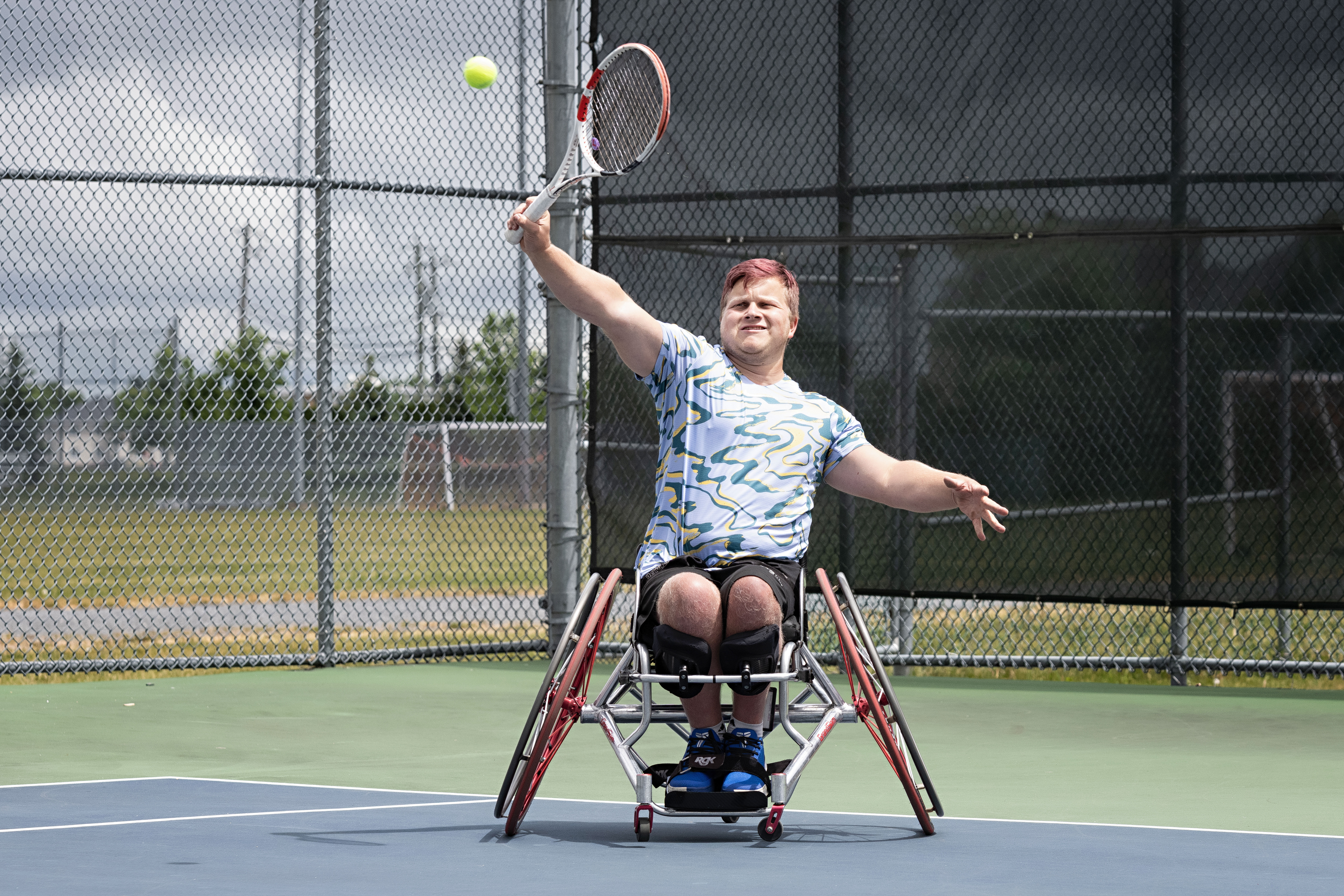 Finaliste lors des deux premières éditions de l’Omnium international de Saint-Hyacinthe, le Canadien Thomas Venos participera à nouveau au tournoi maskoutain de tennis en fauteuil roulant. Photo Patrick Roger