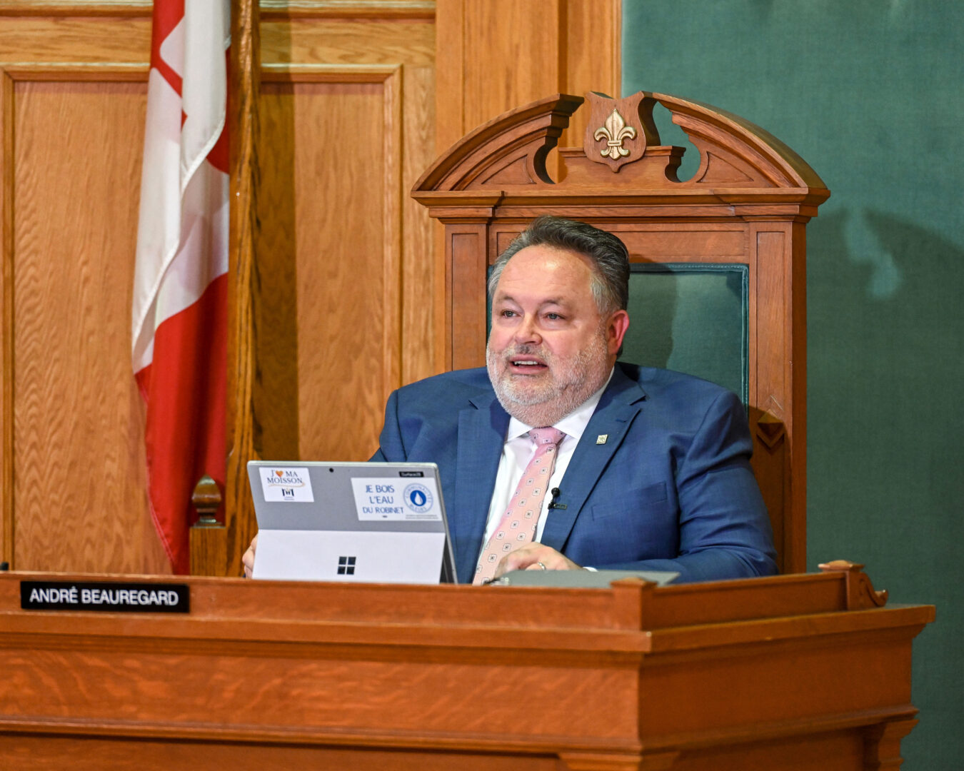 Le maire André Beauregard a présenté les états financiers 2023 de la Ville de Saint-Hyacinthe. Photothèque | Le Courrier ©