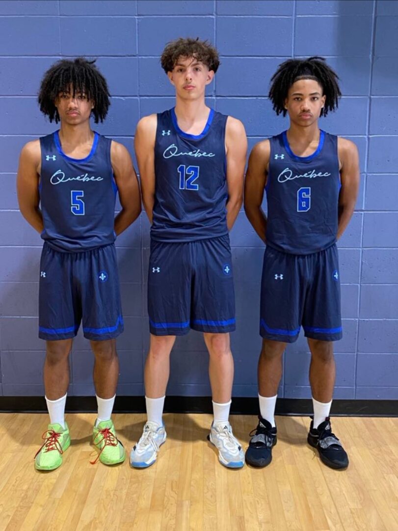 Donovan, Victor et Ludovick au Championnat national de basketball du Canada à Toronto. Photo Ian Bilodeau